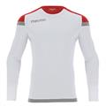 Titan Shirt Longsleeve WHT/RED XS Langarmet teknisk skjorte - Unisex